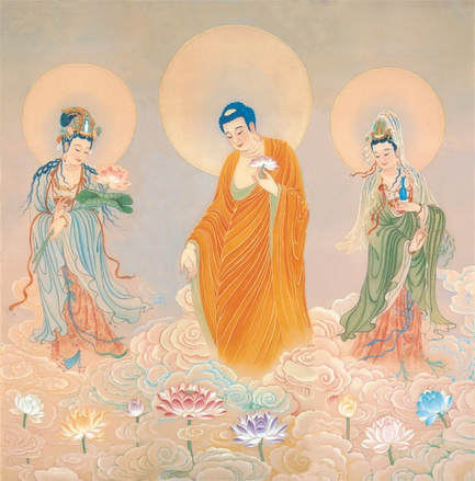 Visualization of Three Sages of the Western Realm of Ultimate Bliss